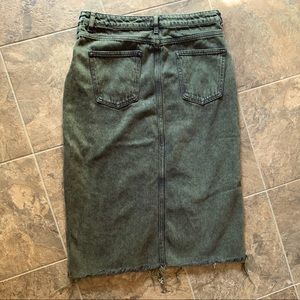 Zara Midi Green Wash Skirt